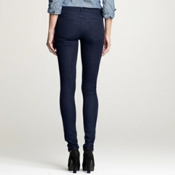 J.Crew Leggy Denim Stretch Skinnies Skinny jeans Dark Wash Size 32  plus sz EUC - Picture 4 of 16